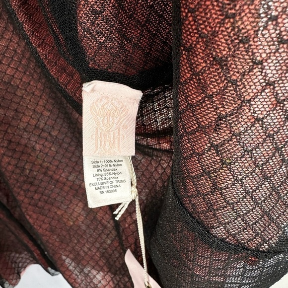 Cottagecore Fairycore Goth Mesh Floral Butterfly Robe Dress Reversible HAH M - Picture 7 of 10